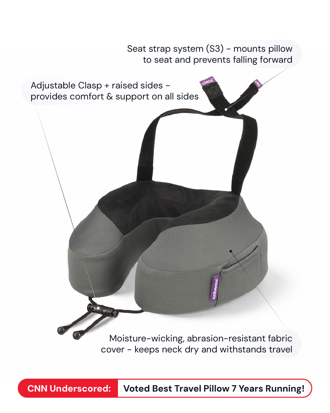 cabeau ネックピロー 快適さとサポートを実現するEvolution S3®ネックピロー | Cabeau