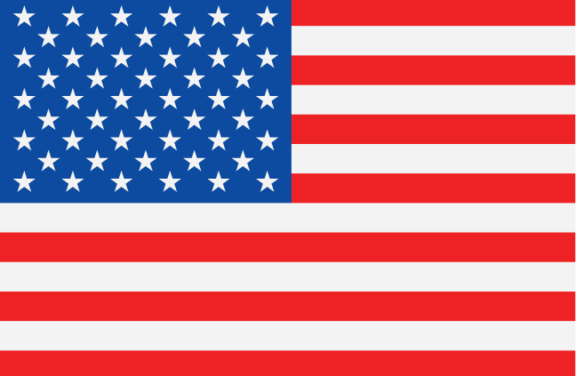 United States flag graphic with a blue canton containing white stars and red and white horizontal stripes.