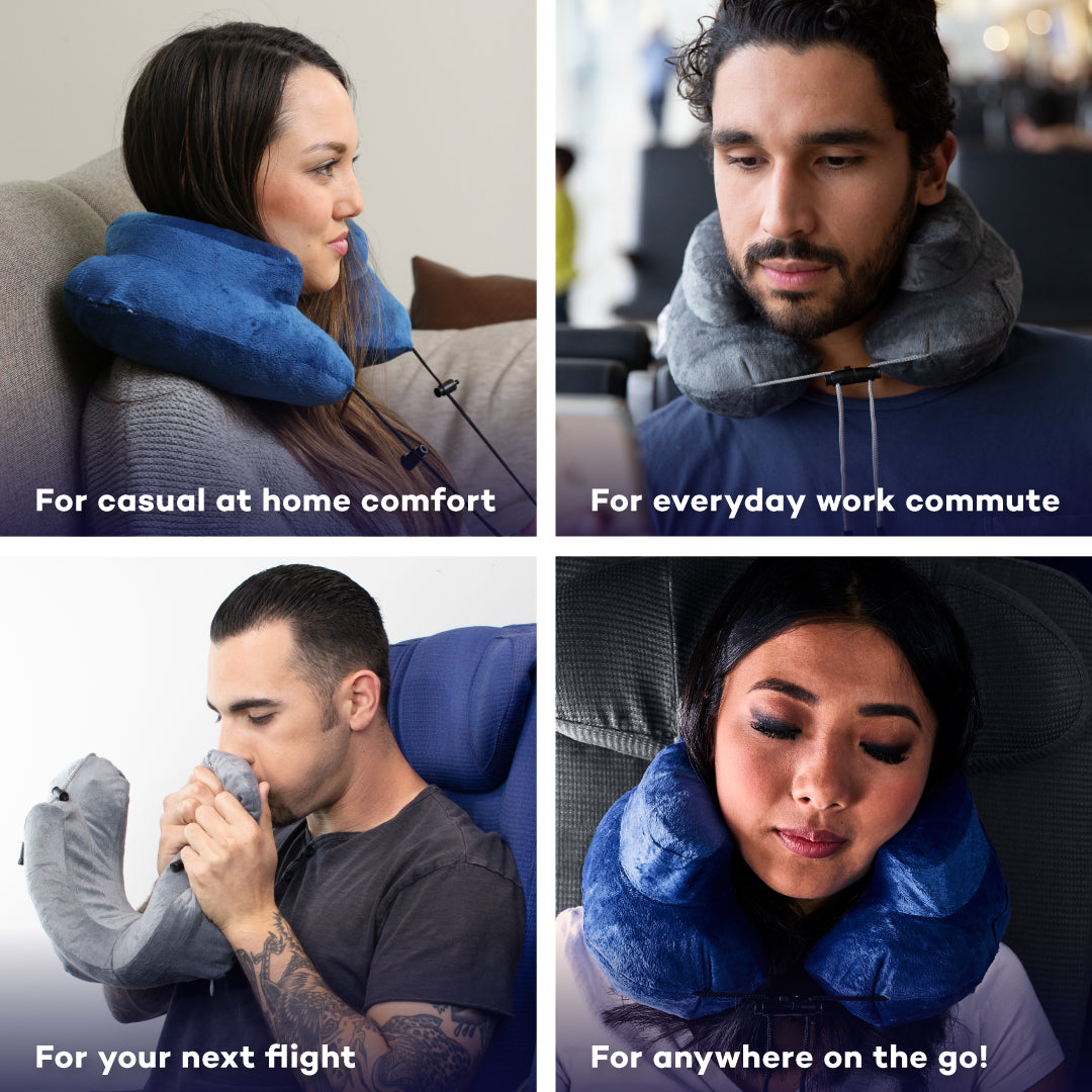 Multiple usage of wearing the Air Evolution neck pillow 