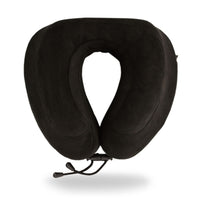 Black Evolution Classic neck pillow with black toggle and lock cord 